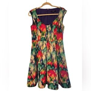 Nanette Lenore Colorful Abstract Print Dress size 10